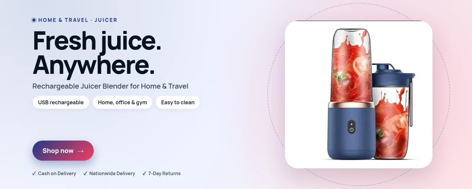 Rechargeable Juicer Blender for Home & Travel – Rs. 3,100