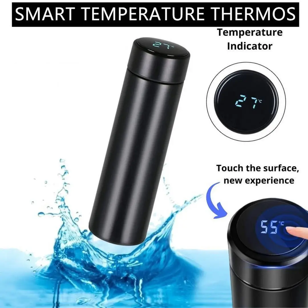 Temperature Display Water Bottle – Vacuum Insulated