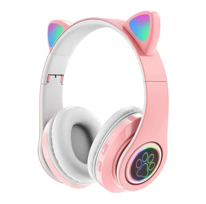 Cat Ear Bluetooth Headphones with LED Lights