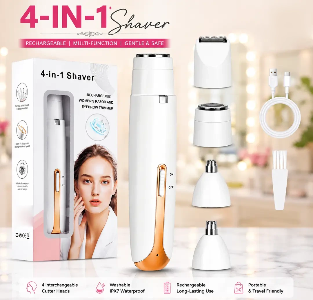 Rechargeable Women's Eyebrows & Facial Hair Trimmer