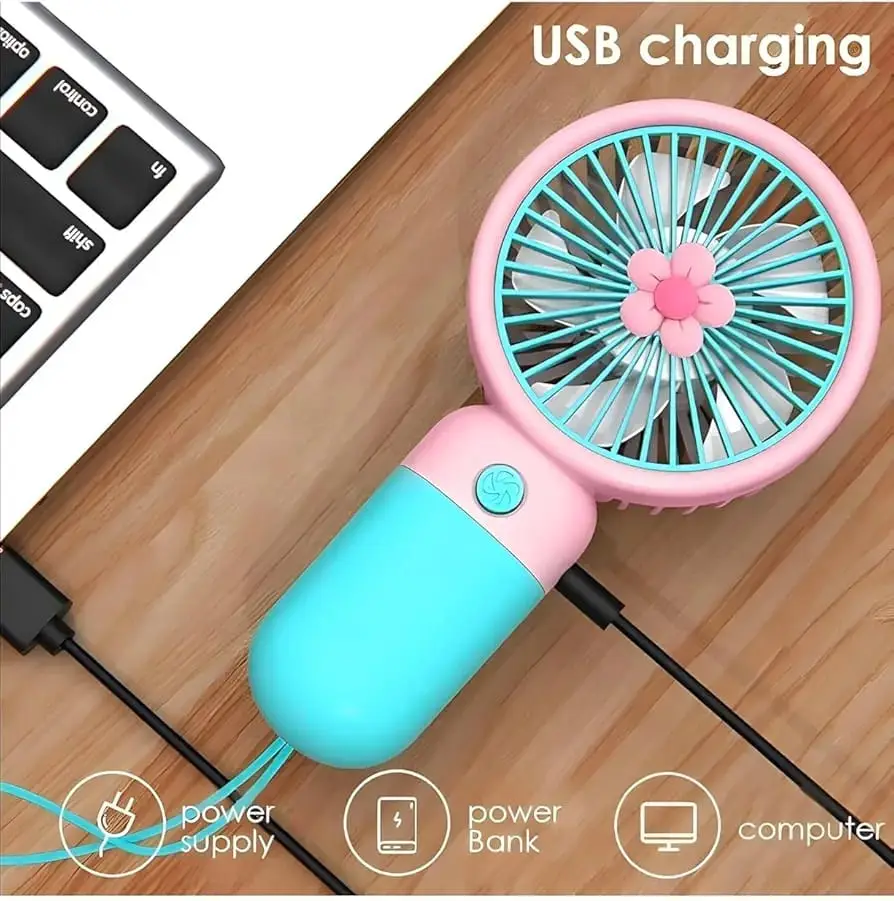 Portable Rechargeable Fan 5 Mini Fan Rechargeable Type C